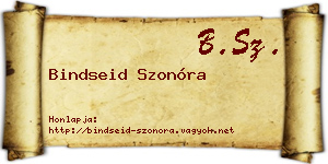 Bindseid Szonóra névjegykártya